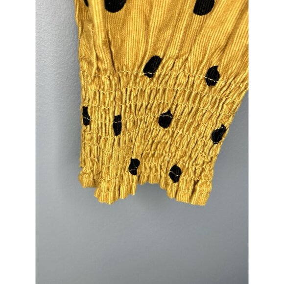 Madewell Corduroy Sweetheart Polka Dot Top Womens 10 Corset Coquette Cottagecore - Picture 8 of 16